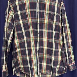 Nautica Plaid Button Down Shirt XL Coastal Prep Dadcore Long Sleeve Cotton